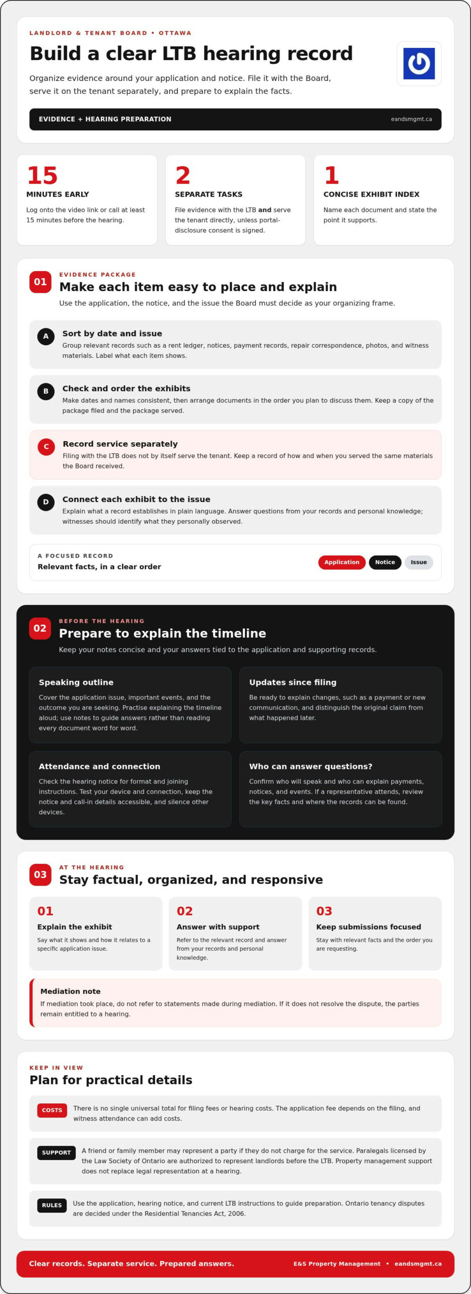 How to prepare evidence for an LTB hearing in Ottawa